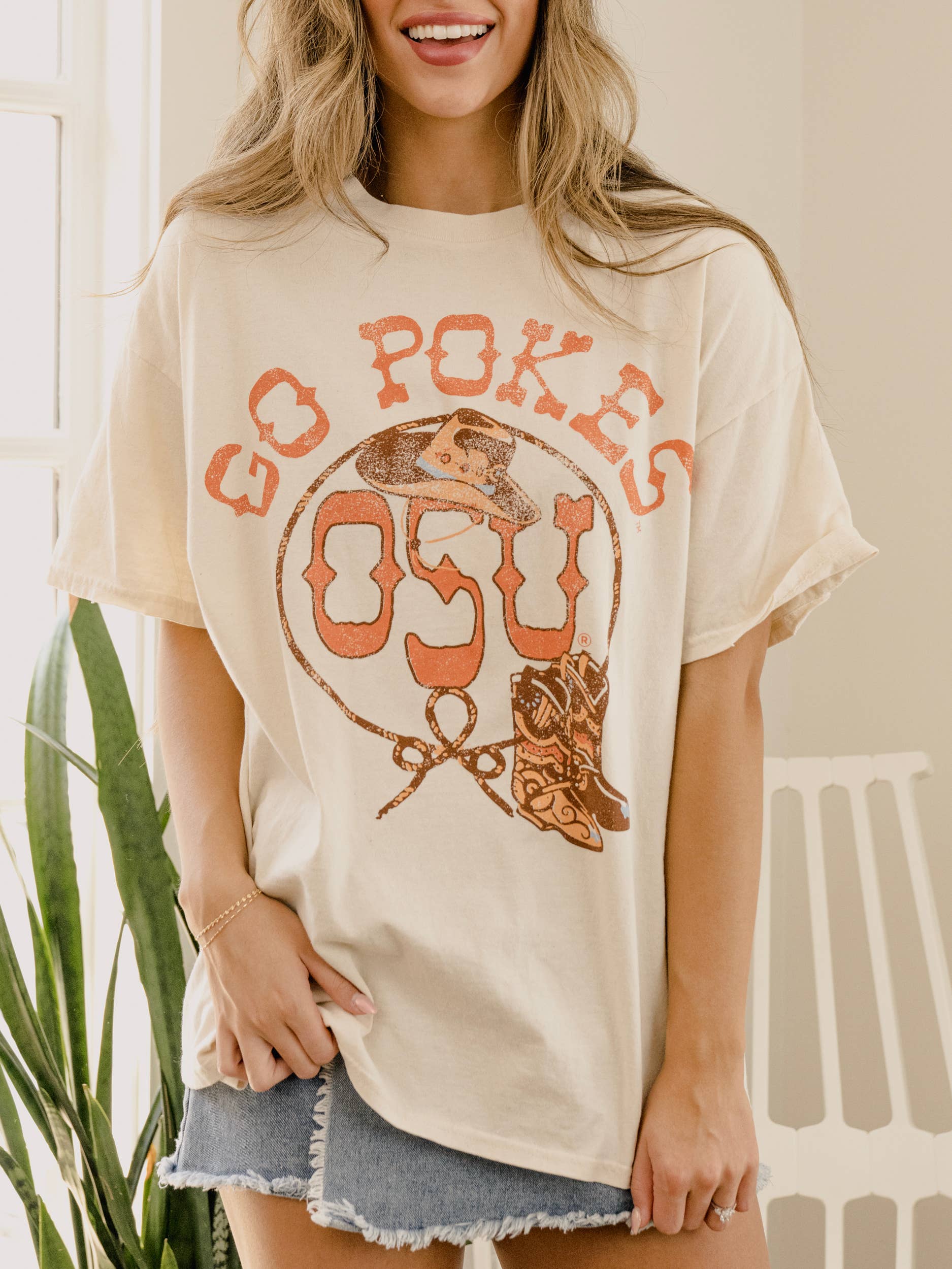 Oklahoma State Osu Cowboys Boots Off White Thrifted - Adult & Kids T-Shirts, Sweatshirts & Hoodies apparel design preview 1