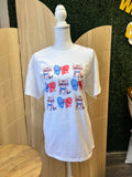 Patriotic Cats with Glasses and Bows On White - Adult & Kids T-Shirts, Sweatshirts & Hoodies apparel design preview 1