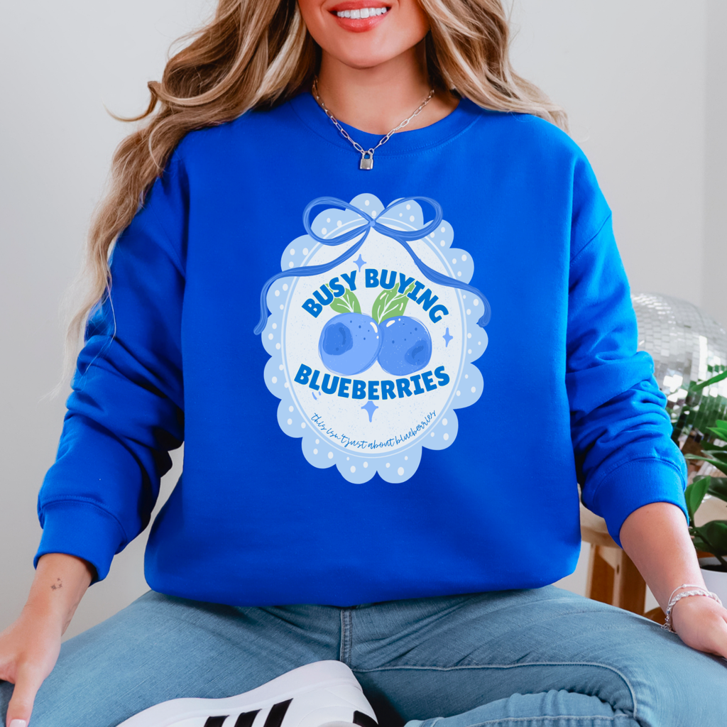 Busy Buying Blueberries Coquette Graphic Gildan - Adult & Kids T-Shirts, Sweatshirts & Hoodies apparel design preview 1
