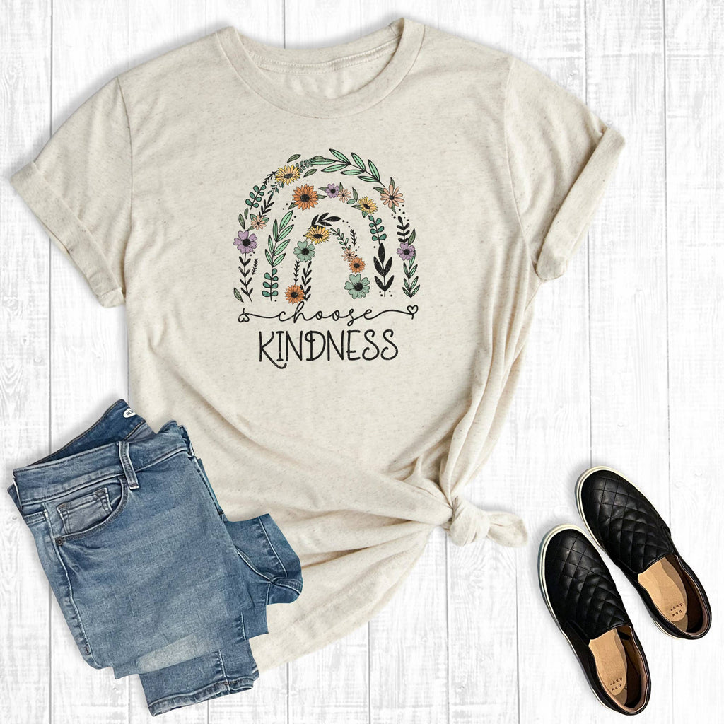 Floral Choose Kindness Graphic - Adult & Kids T-Shirts, Sweatshirts & Hoodies apparel design preview 1