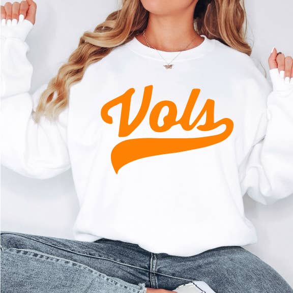 Vols White Fleece Crew - Adult & Kids T-Shirts, Sweatshirts & Hoodies apparel design preview 1