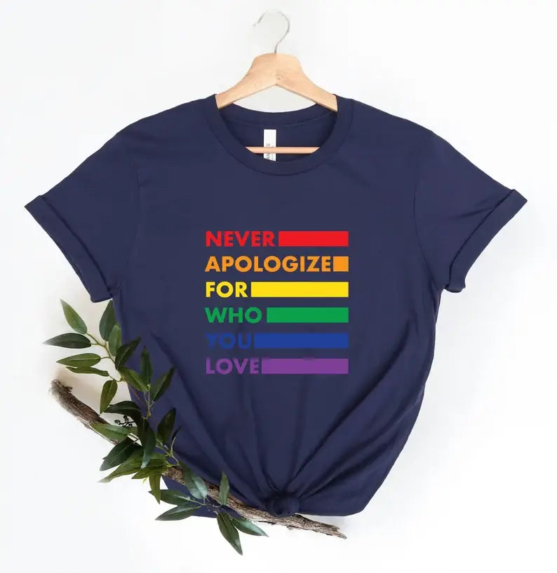 Never Apologize For Who You Love - Adult & Kids T-Shirts, Sweatshirts & Hoodies apparel design preview 1