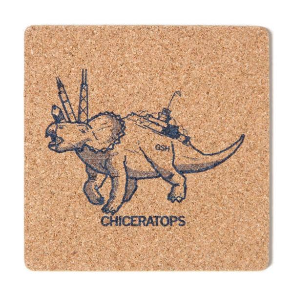 Chiceratops Cork Coaster - Adult & Kids T-Shirts, Sweatshirts & Hoodies apparel design preview 1