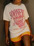 Ou Oklahoma Sooners Big Basketball Off White Thrifted - Adult & Kids T-Shirts, Sweatshirts & Hoodies apparel design preview 1