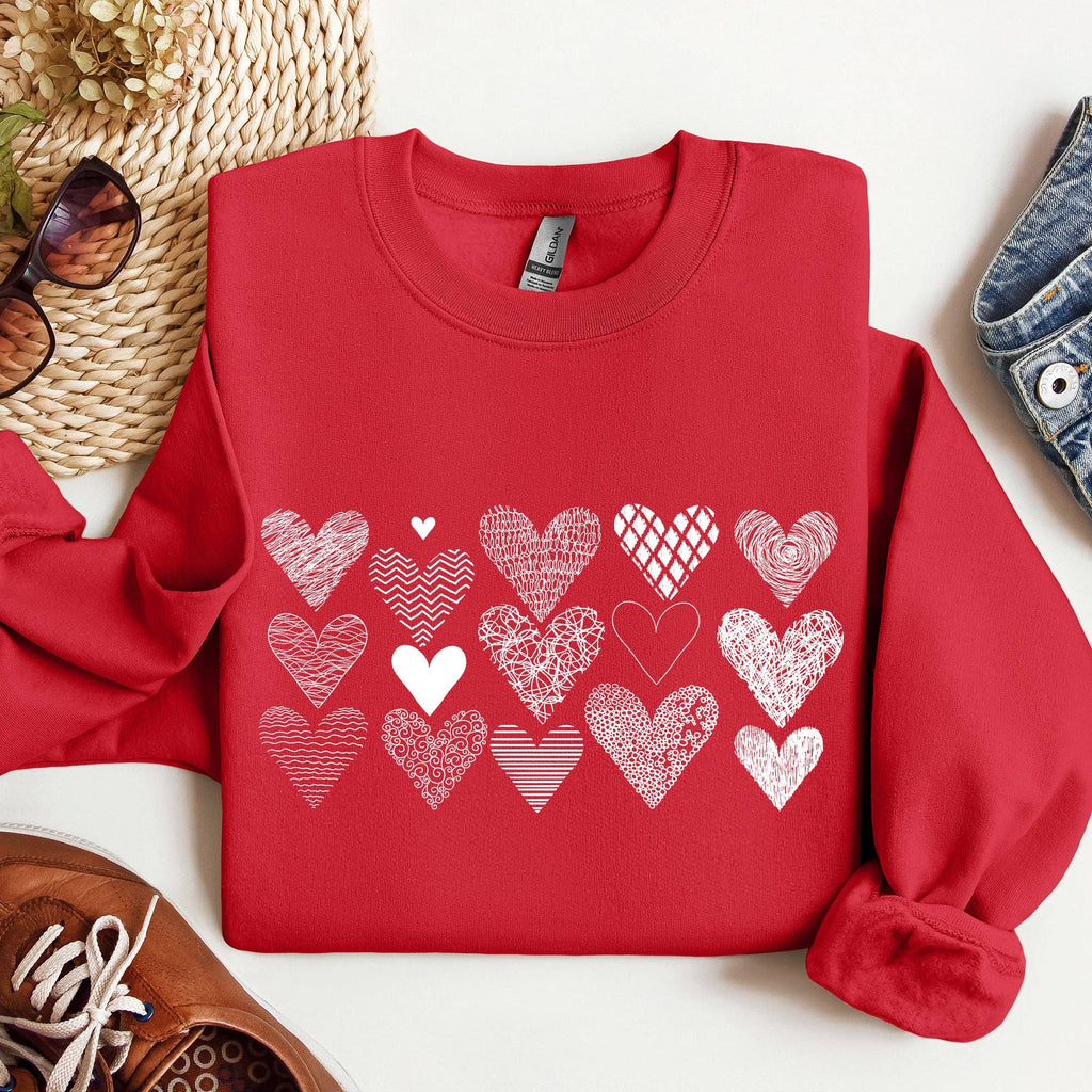 Heart Doodles, Valentine's Day - Adult & Kids T-Shirts, Sweatshirts & Hoodies apparel design preview 1