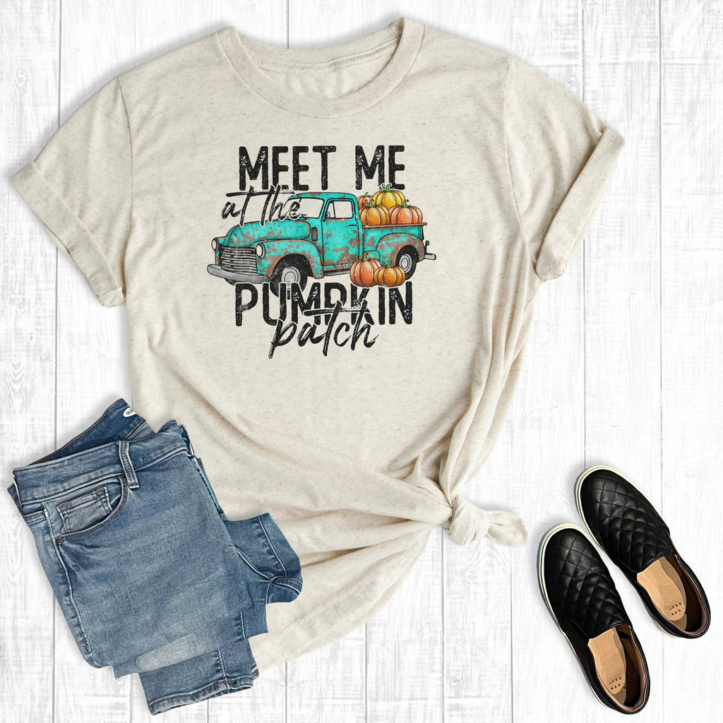Fall Meet Me At the Pumpkin Patch Graphic - Adult & Kids T-Shirts, Sweatshirts & Hoodies apparel design preview 1