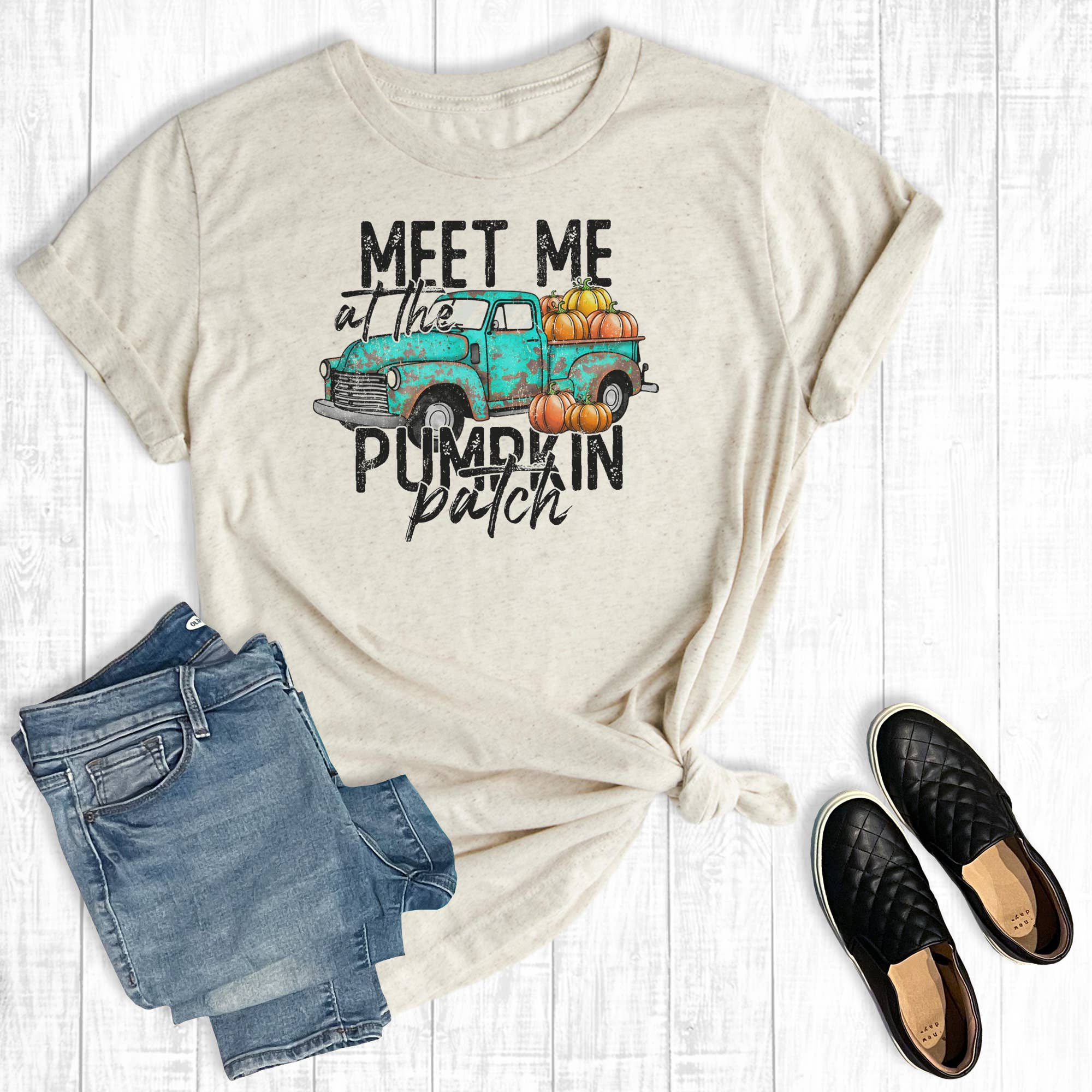 Fall Meet Me At the Pumpkin Patch Graphic - Adult & Kids T-Shirts, Sweatshirts & Hoodies apparel design preview 1
