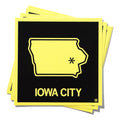Iowa City, Outline Sticker Gold Black - Adult & Kids T-Shirts, Sweatshirts & Hoodies apparel design preview 1