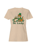 St. Patrick's Day Lucky Cat with Shamrocks Pot - Adult & Kids T-Shirts, Sweatshirts & Hoodies apparel design preview 1