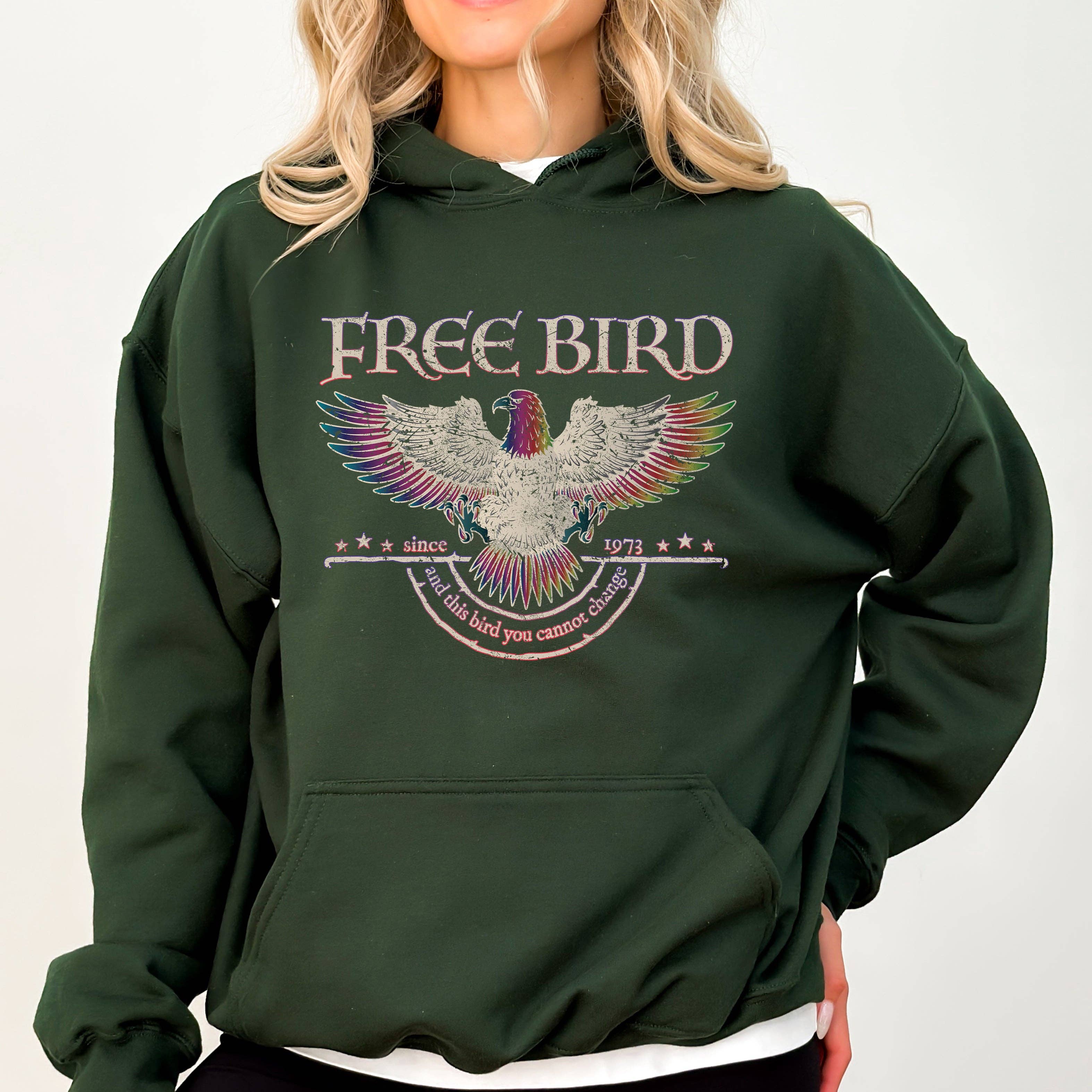 Free Bird Old School Retro Music Rock Band Hooded - Adult & Kids T-Shirts, Sweatshirts & Hoodies apparel design preview 1