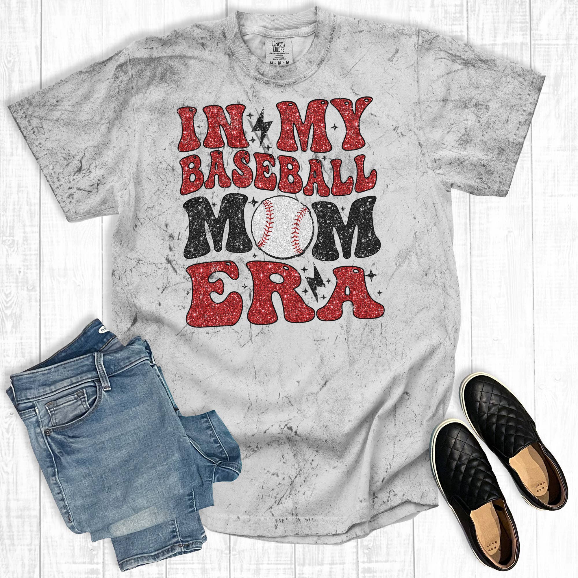 In My Baseball Mom Era Comfort Colors - Adult & Kids T-Shirts, Sweatshirts & Hoodies apparel design preview 1