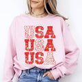 USA, Retro Patriotic, America, Stars, Red, 4th of - Adult & Kids T-Shirts, Sweatshirts & Hoodies apparel design preview 1