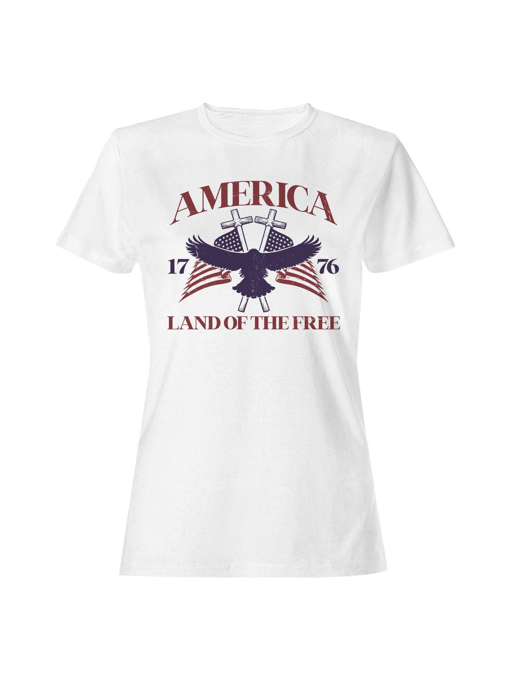 Patriotic Eagle Freedom Emblem Women's - Adult & Kids T-Shirts, Sweatshirts & Hoodies apparel design preview 1