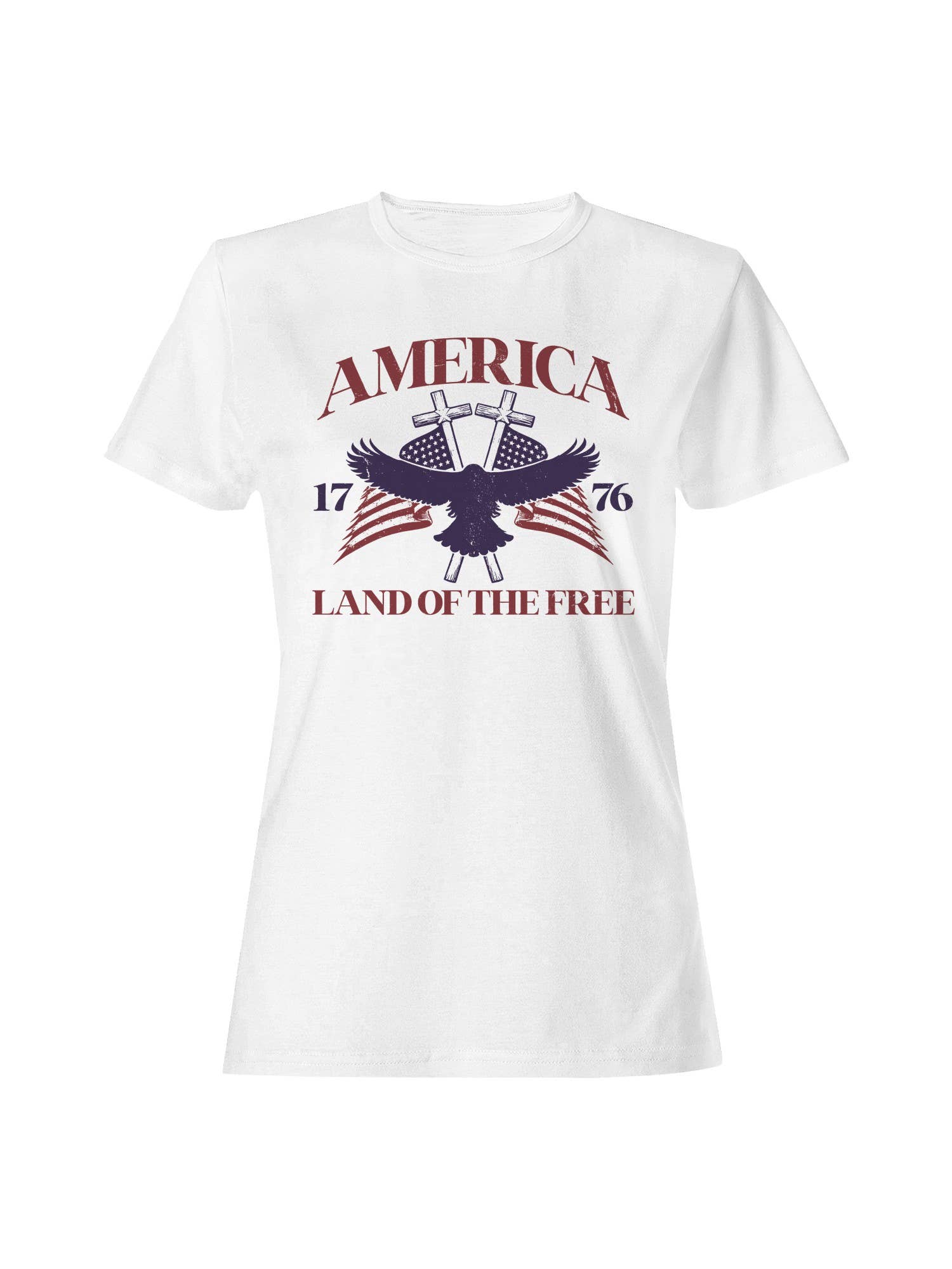 Patriotic Eagle Freedom Emblem Women's - Adult & Kids T-Shirts, Sweatshirts & Hoodies apparel design preview 1