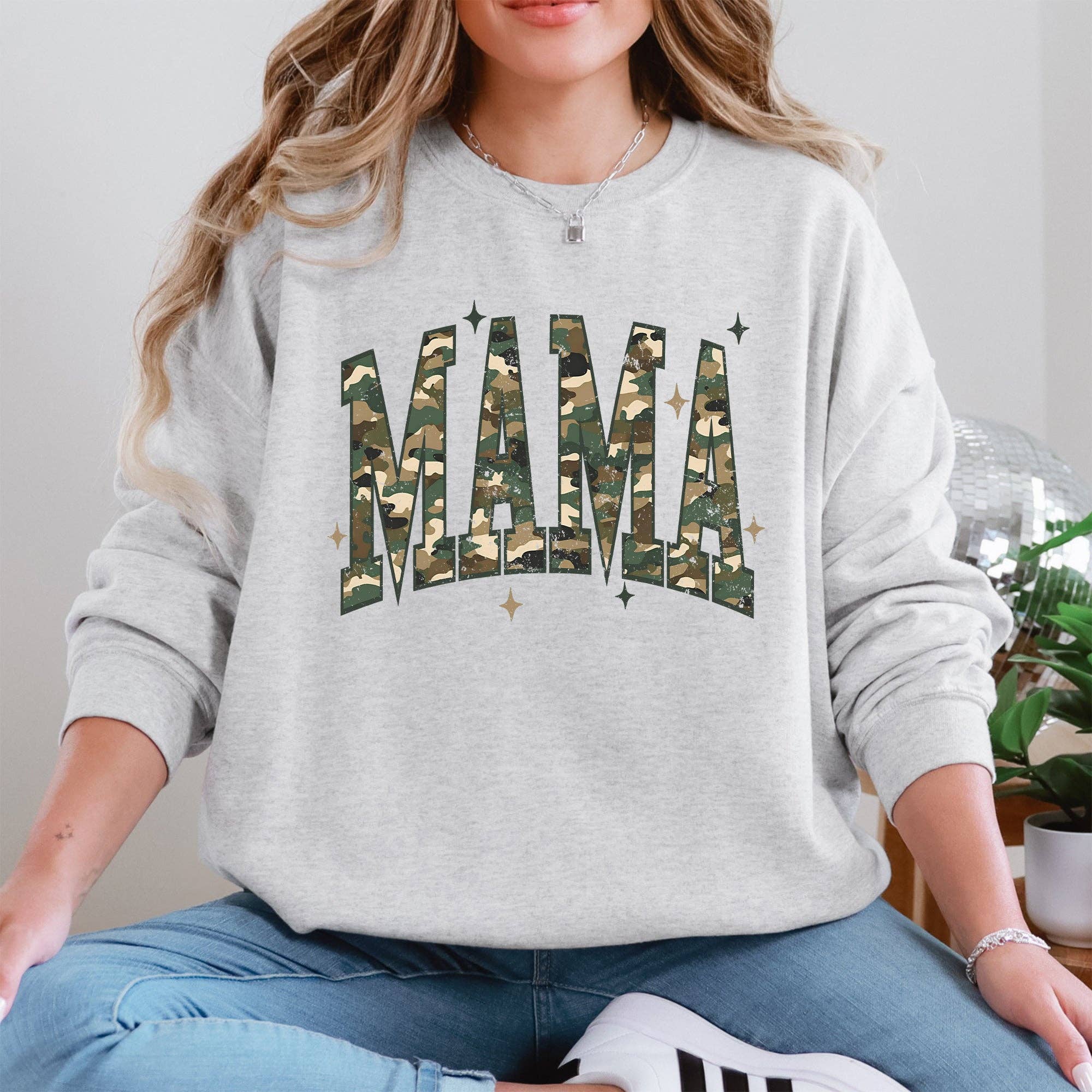 Mama, Camo Stars Camouflage Hunting Mother's Day - Adult & Kids T-Shirts, Sweatshirts & Hoodies apparel design preview 1