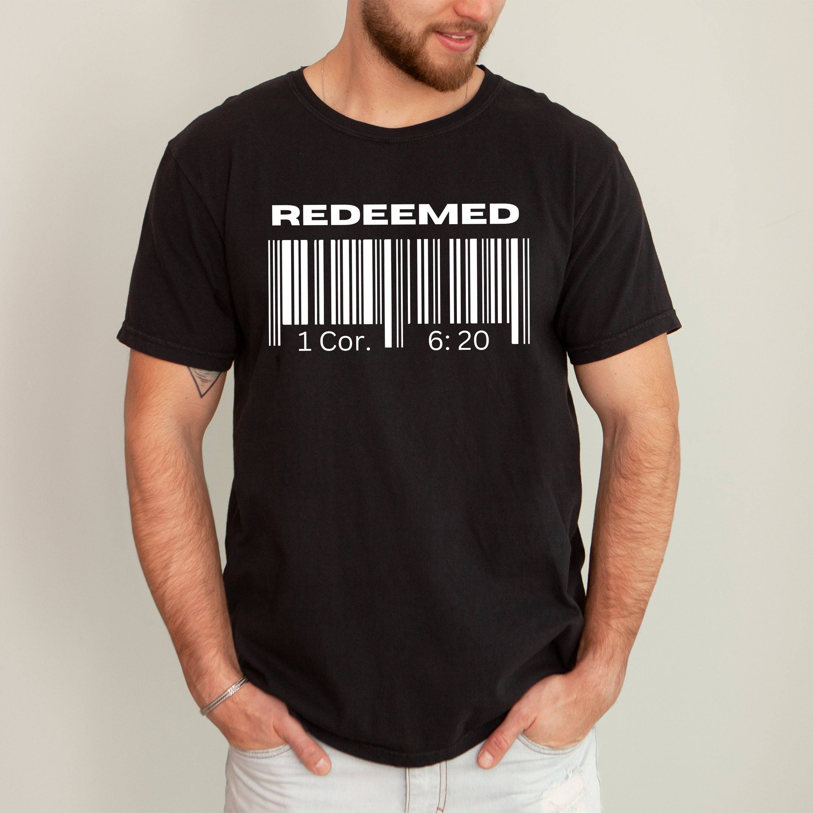 Redeemed, Faith, Christian, Jesus, Gospel, Religious - Adult & Kids T-Shirts, Sweatshirts & Hoodies apparel design preview 1