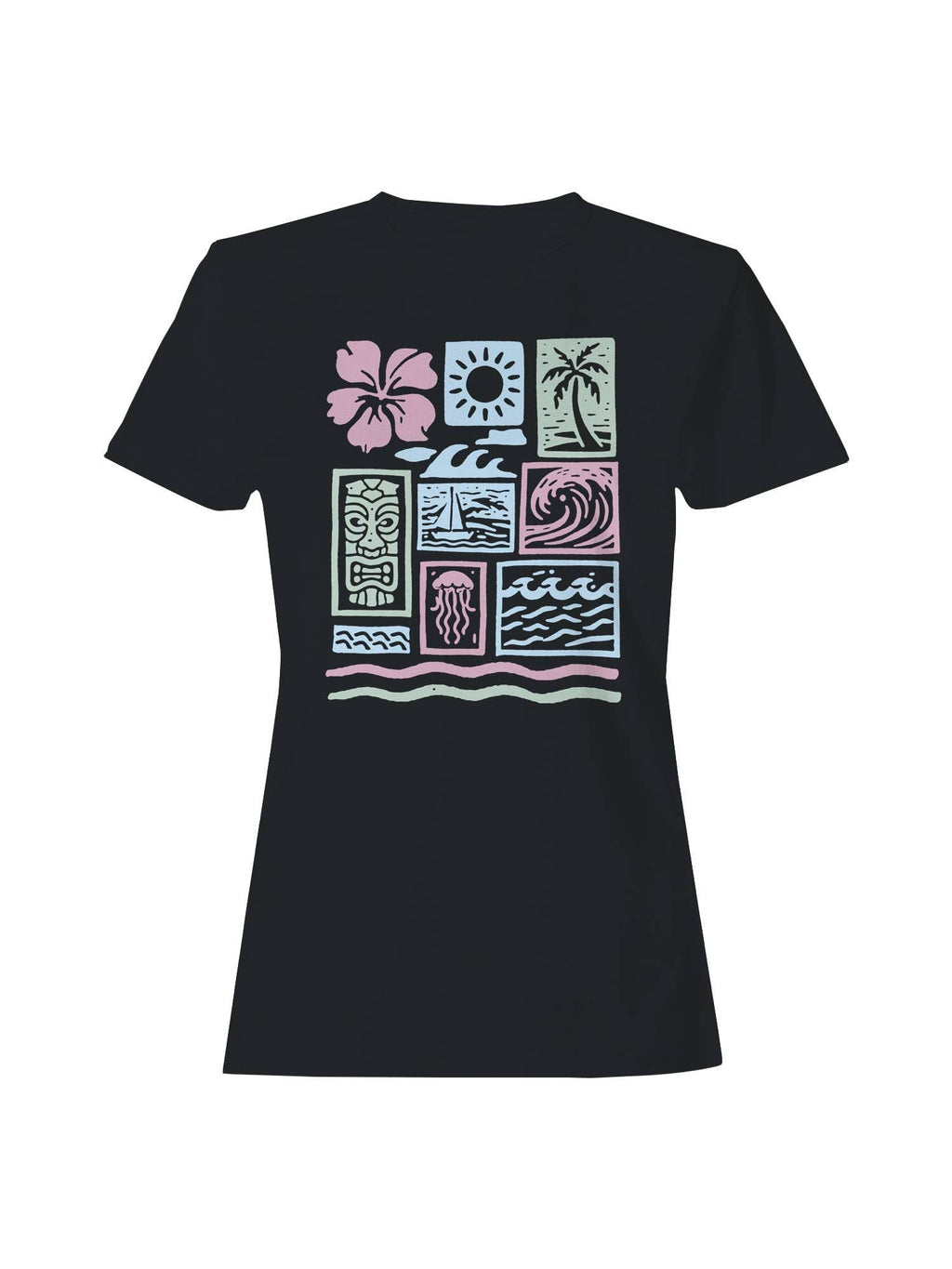 Tropical Vibes Ocean Graphic Women's - Adult & Kids T-Shirts, Sweatshirts & Hoodies apparel design preview 1