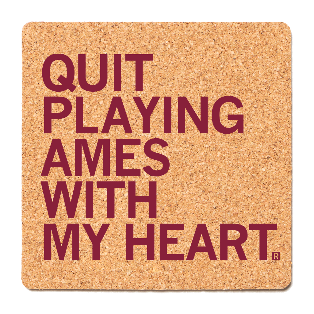 Ames with My Heart Cork Coaster - Adult & Kids T-Shirts, Sweatshirts & Hoodies apparel design preview 1
