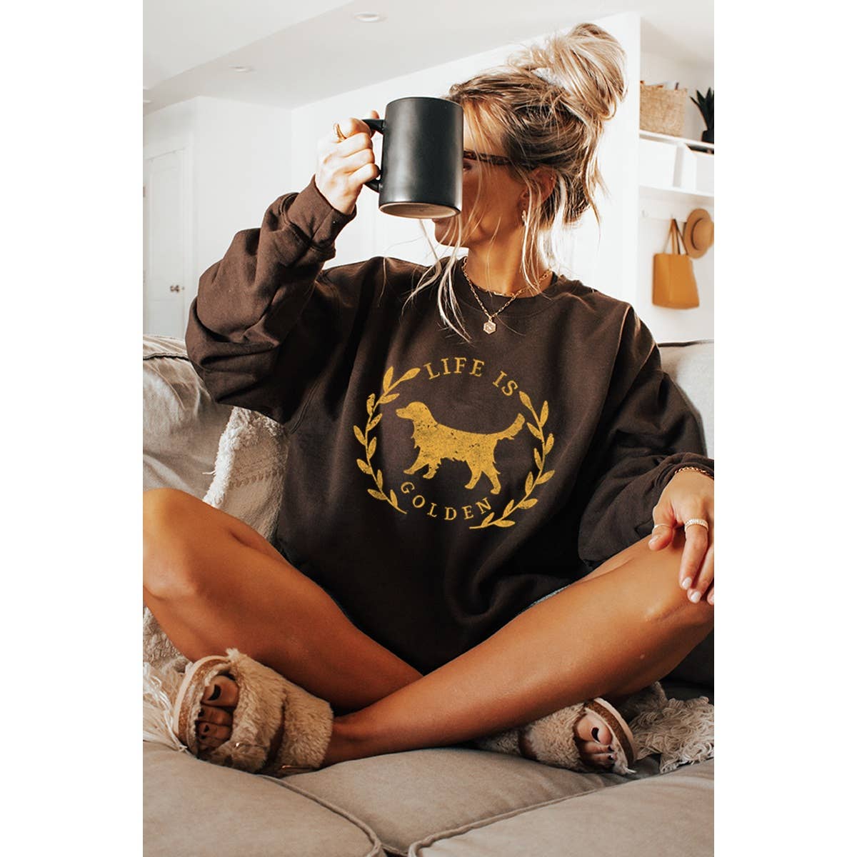 Life Is Golden Vintage Graphic - Adult & Kids T-Shirts, Sweatshirts & Hoodies apparel design preview 1