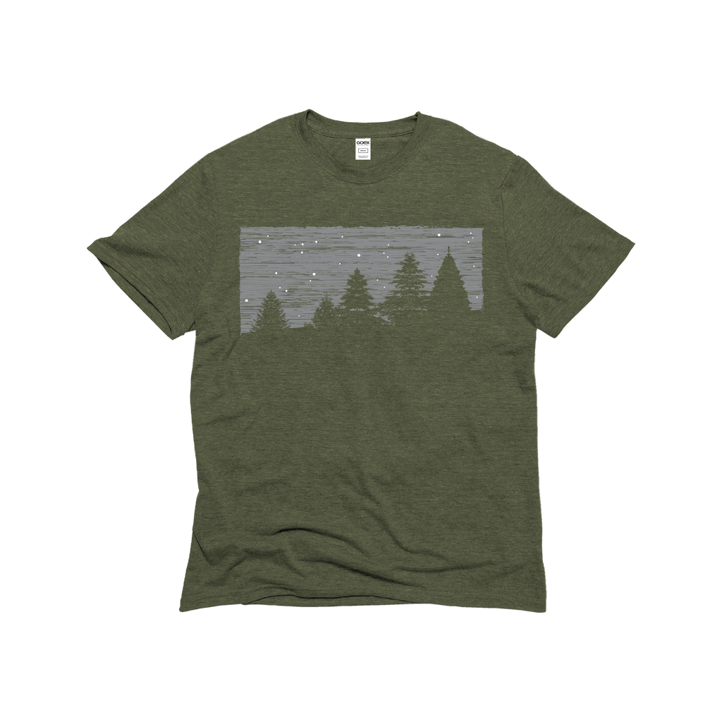 Cedar Trees Olive Unisex Graphic 12pk - Adult & Kids T-Shirts, Sweatshirts & Hoodies apparel design preview 1