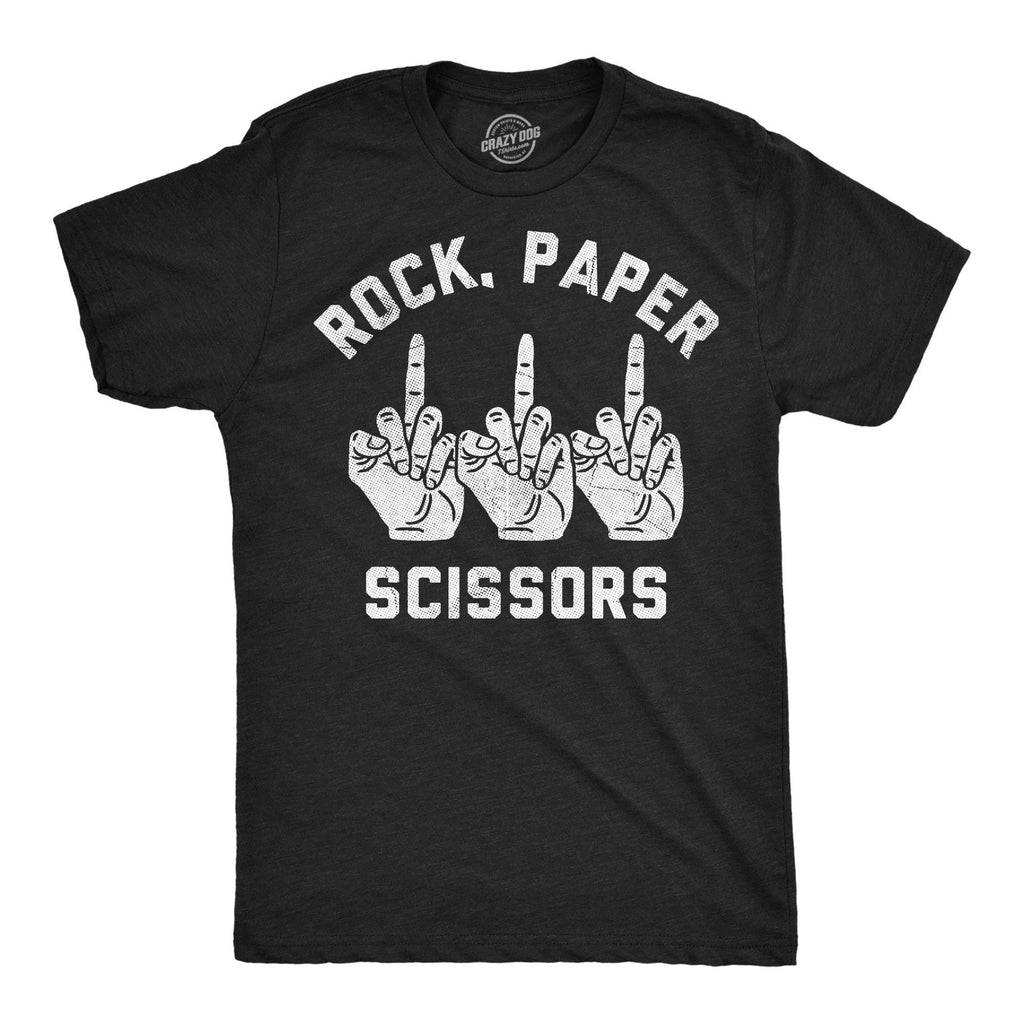 Rock Paper Scissors Middle Finger Men's - Adult & Kids T-Shirts, Sweatshirts & Hoodies apparel design preview 1
