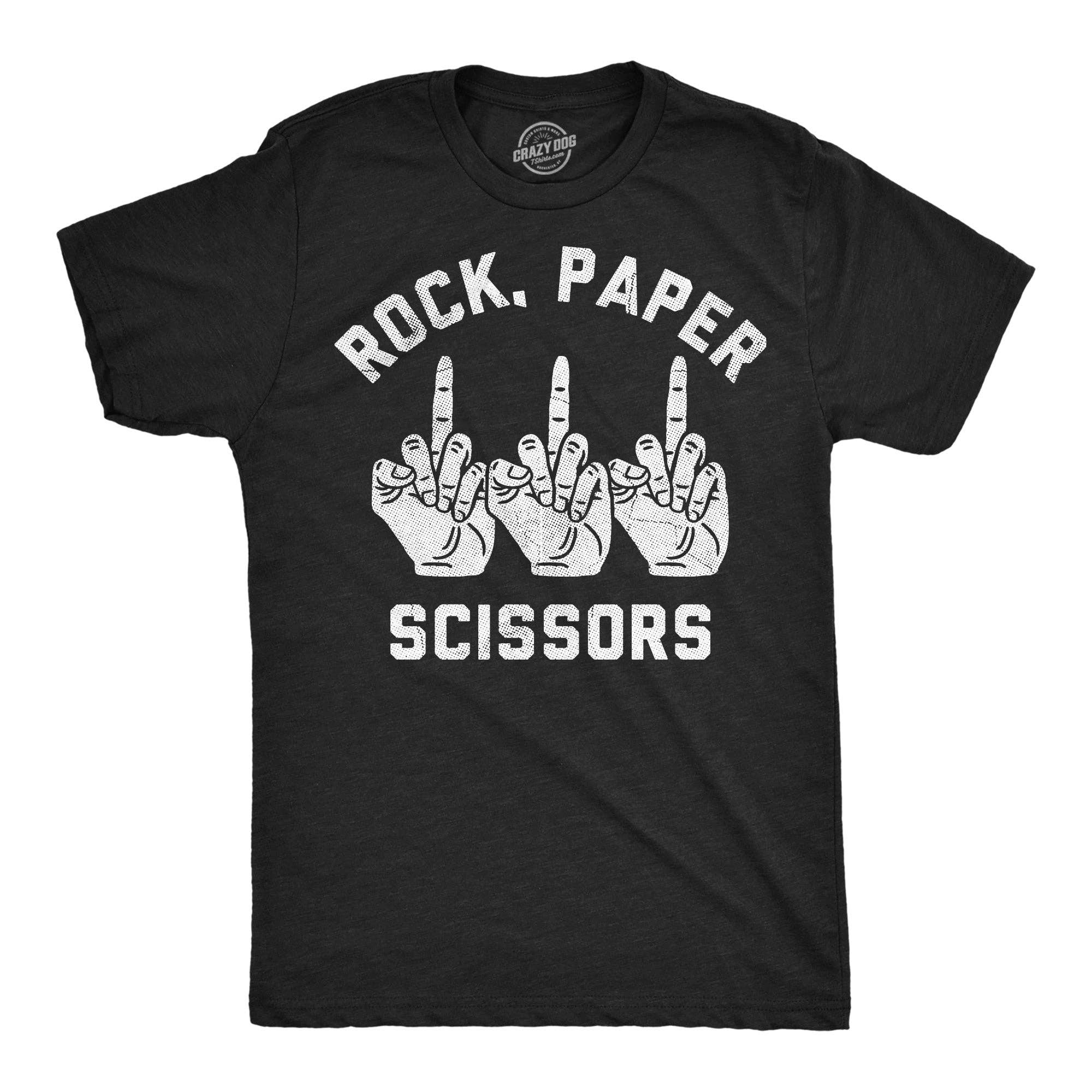 Rock Paper Scissors Middle Finger Men's - Adult & Kids T-Shirts, Sweatshirts & Hoodies apparel design preview 1