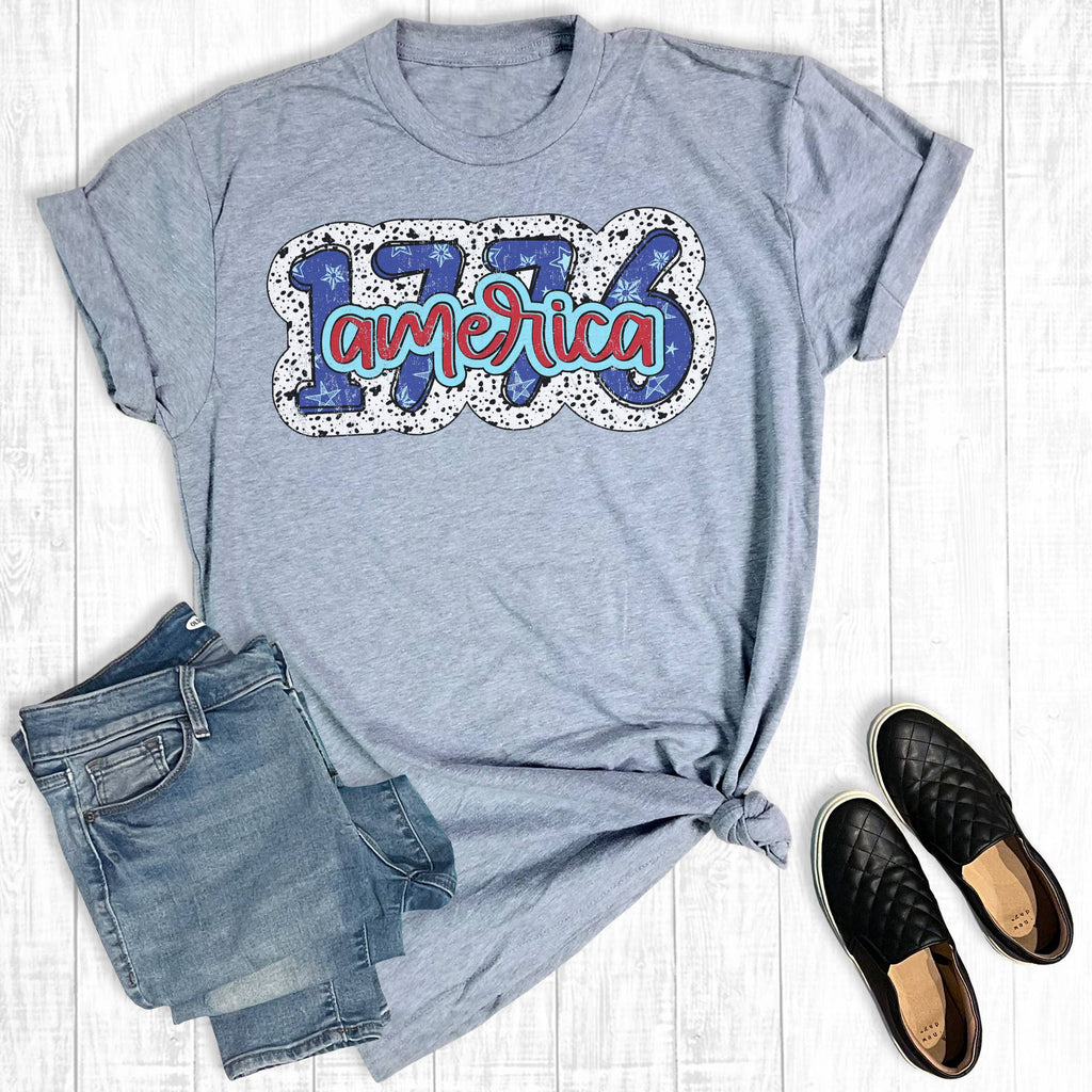 4th of July 1776 America Graphic - Adult & Kids T-Shirts, Sweatshirts & Hoodies apparel design preview 1