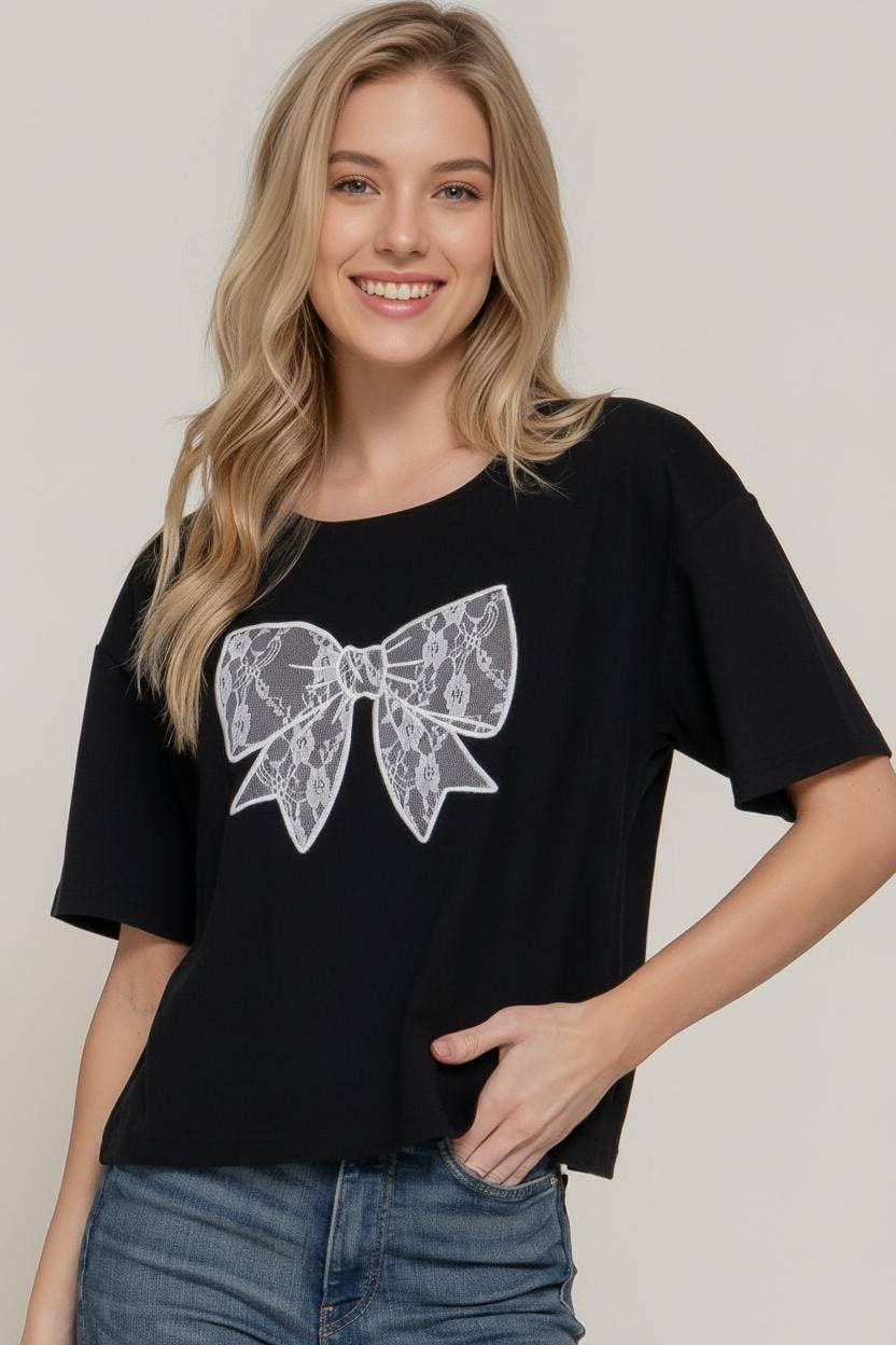0109 Lace Patch Oversize Top SI-29339 - Adult & Kids T-Shirts, Sweatshirts & Hoodies apparel design preview 1