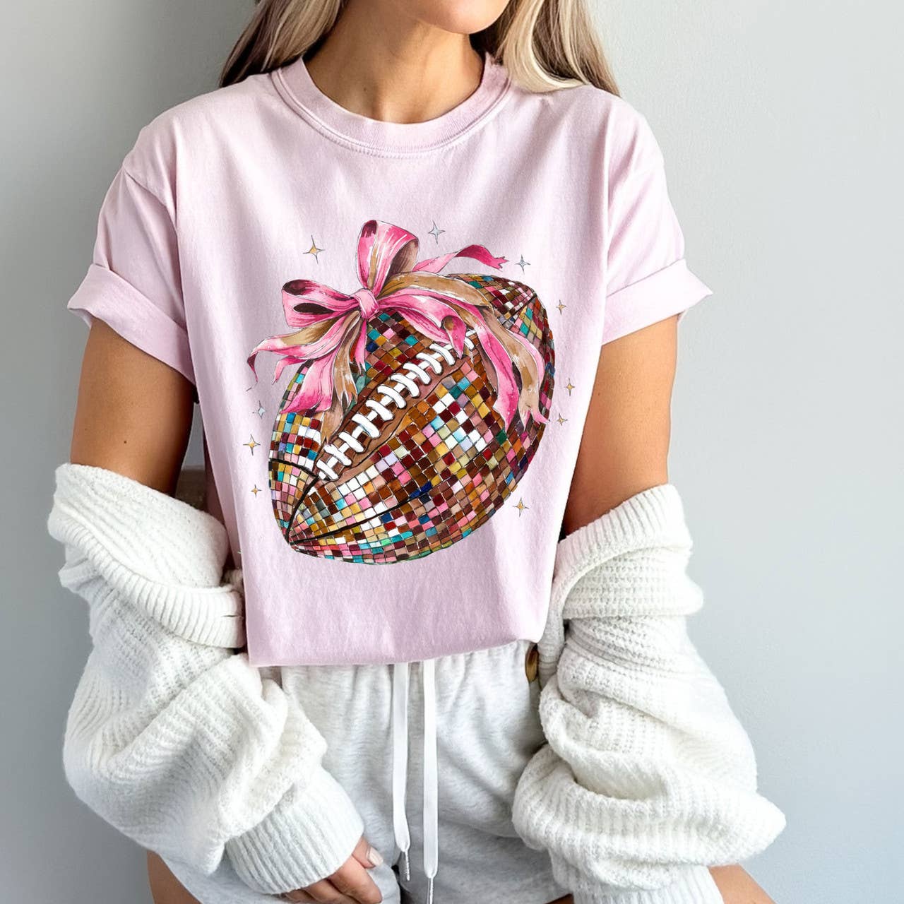 Coquette Colorful Football - Adult & Kids T-Shirts, Sweatshirts & Hoodies apparel design preview 1