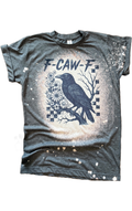 F-Caw-F Raven Checkered Bleached - Adult & Kids T-Shirts, Sweatshirts & Hoodies apparel design preview 1