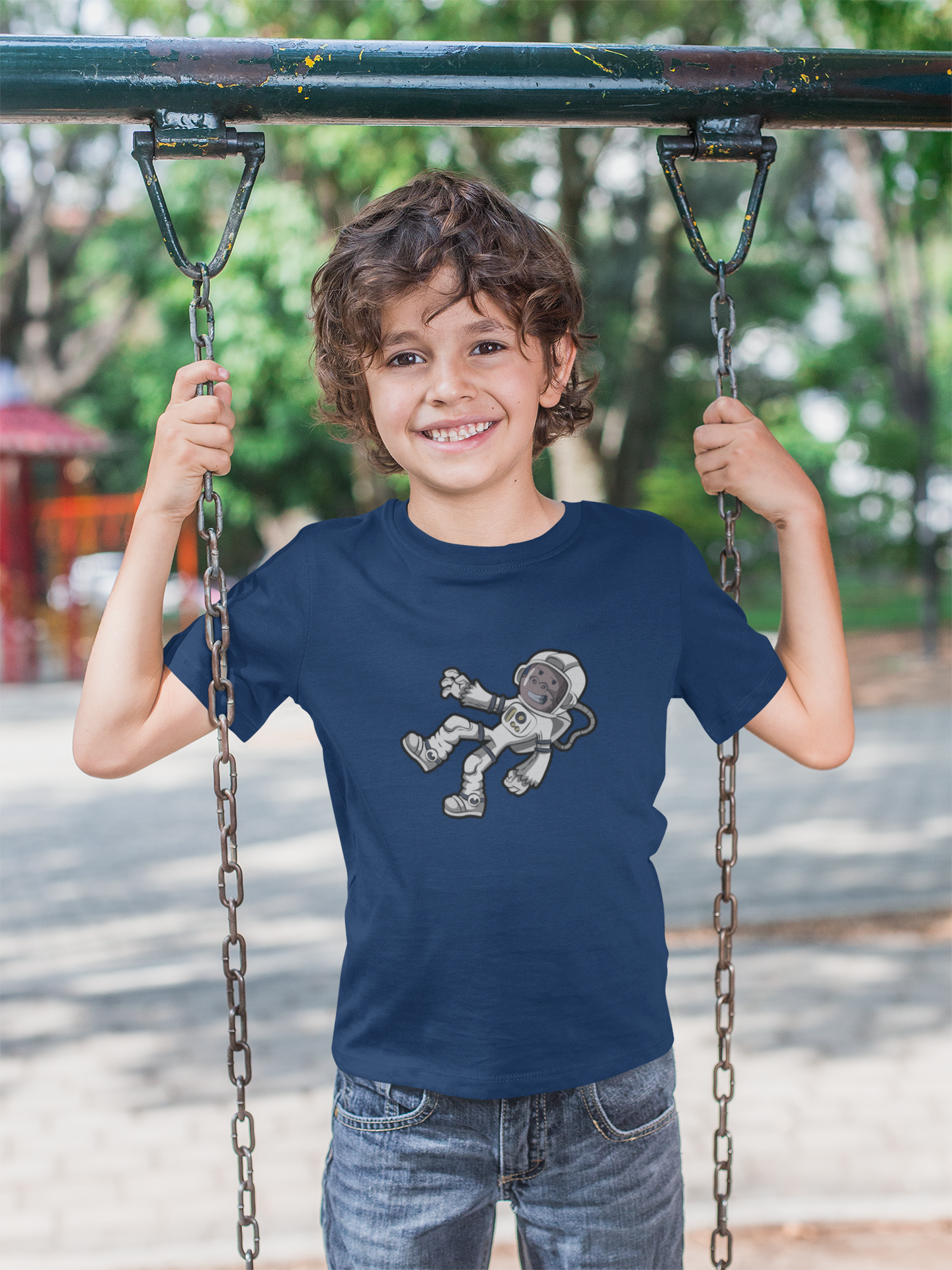 Sammie Squatch "Astronaut" (Navy Blue) - Adult & Kids T-Shirts, Sweatshirts & Hoodies apparel design preview 1