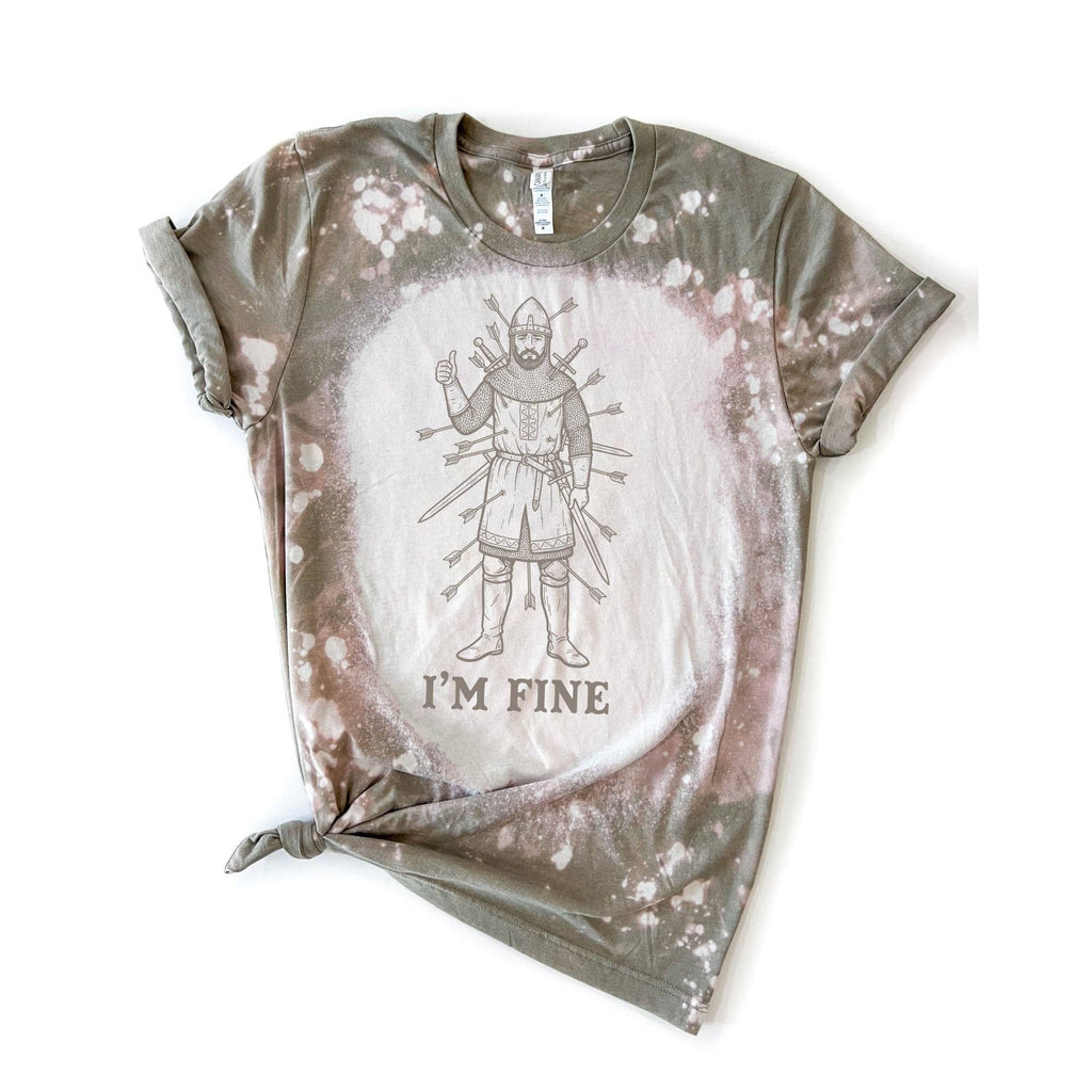 I'm Fine Medieval Knight Funny Graphic - Adult & Kids T-Shirts, Sweatshirts & Hoodies apparel design preview 1