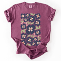 Blue Wildflower Allover Floral, Vintage Boho, Nature - Adult & Kids T-Shirts, Sweatshirts & Hoodies apparel design preview 1