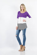 ..SI-11508 Round Neck Color Block Top - Adult & Kids T-Shirts, Sweatshirts & Hoodies apparel design preview 1