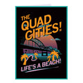 Quad Cities: Life's A Beach Vaporwave Greeting Card - Adult & Kids T-Shirts, Sweatshirts & Hoodies apparel design preview 1