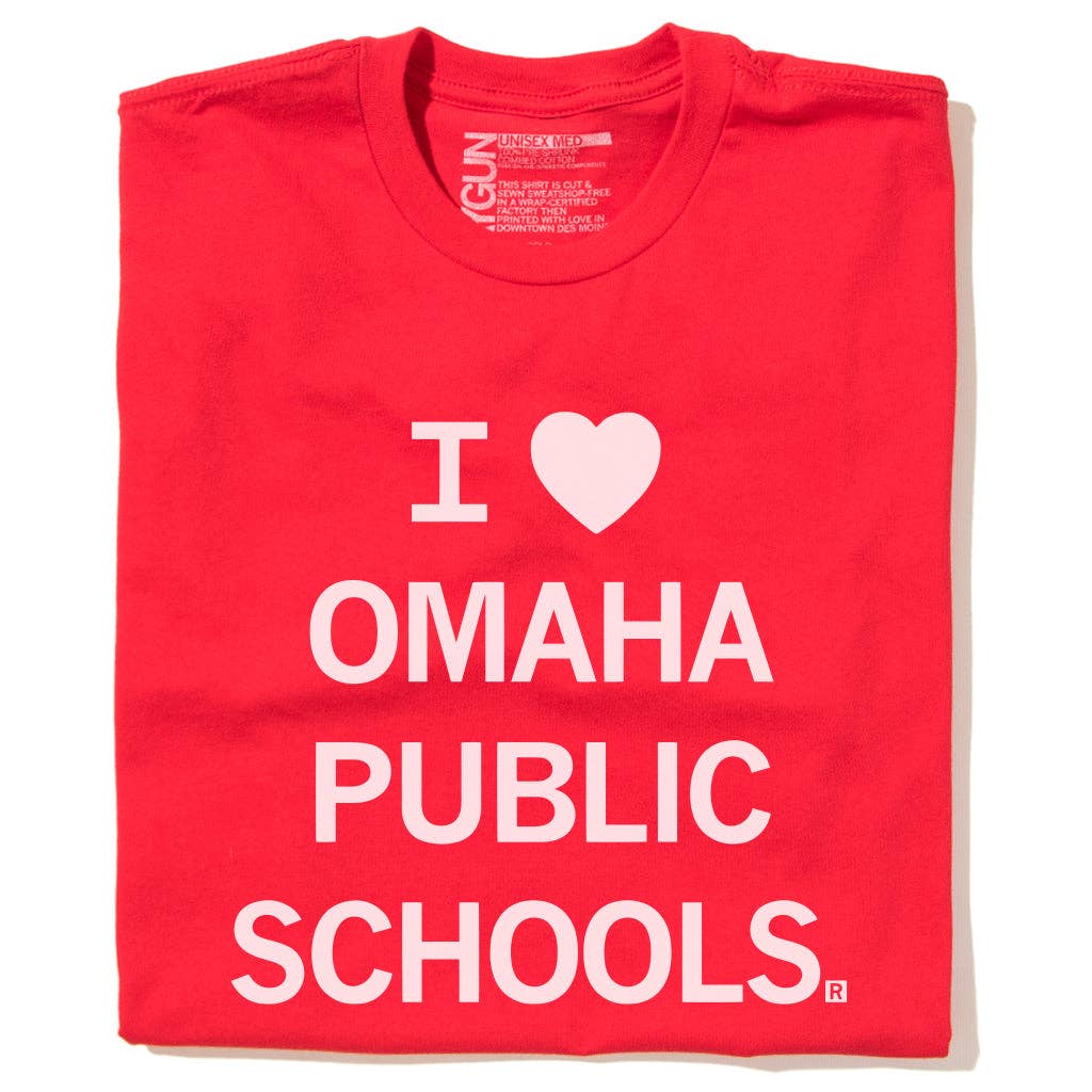 I Heart Omaha Public Schools (R) - Adult & Kids T-Shirts, Sweatshirts & Hoodies apparel design preview 1