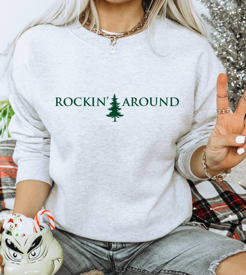 Rockin' Around the Christmas Tree - Adult & Kids T-Shirts, Sweatshirts & Hoodies apparel design preview 1