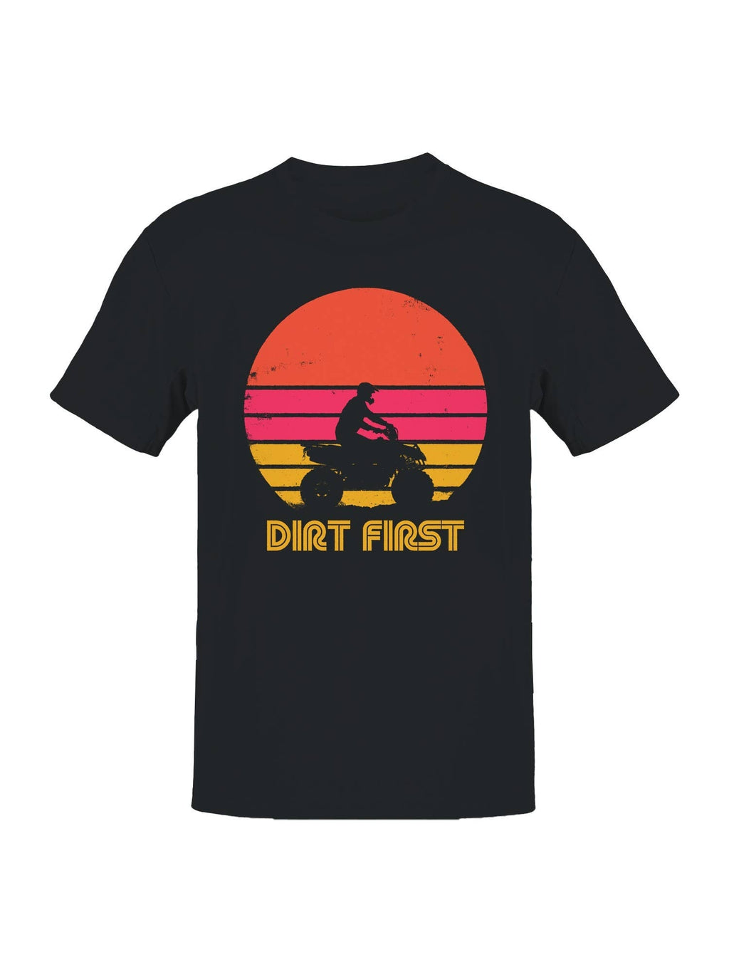 Retro Dirt First Atv Adventure Men's - Adult & Kids T-Shirts, Sweatshirts & Hoodies apparel design preview 1