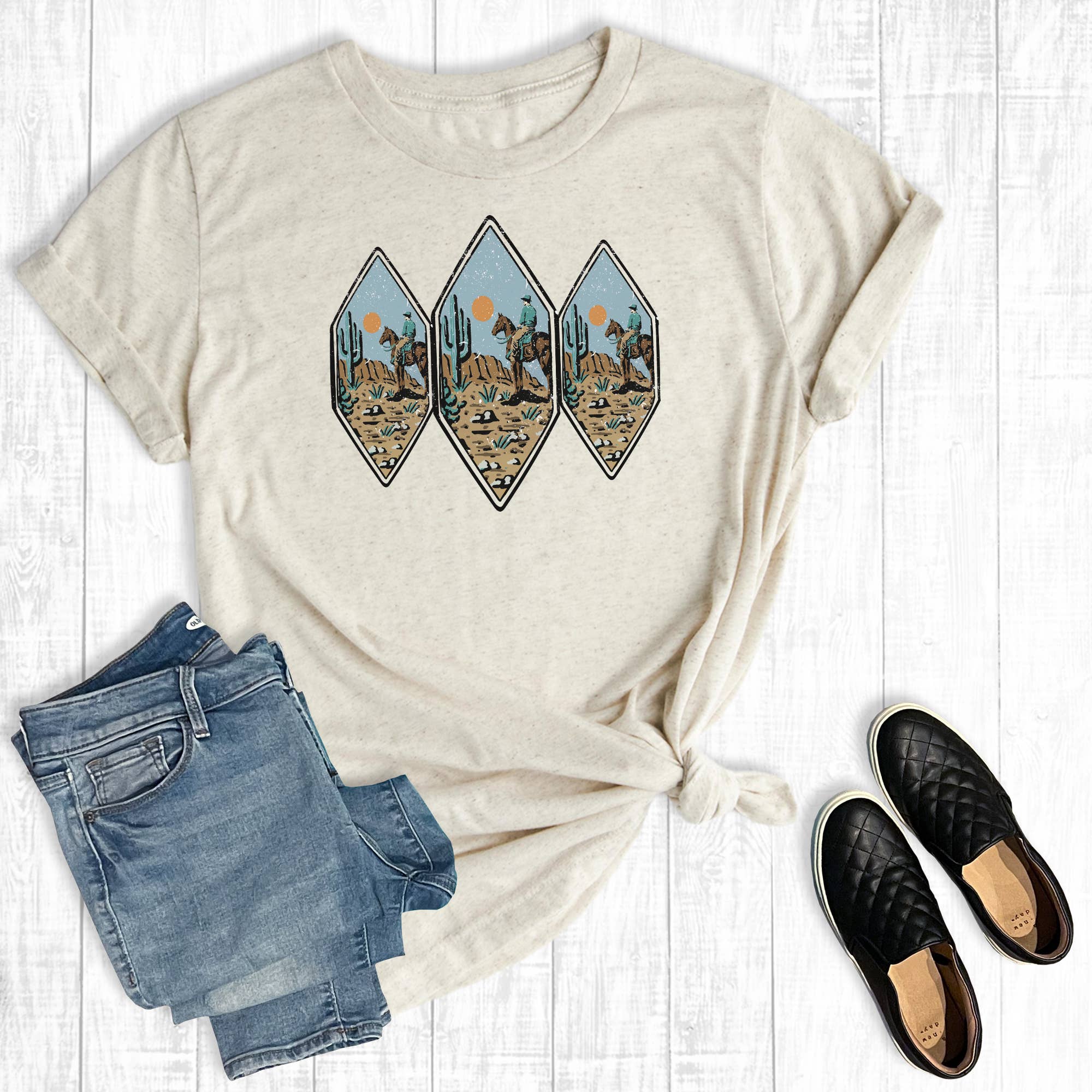 Western Desert Diamonds Graphic - Adult & Kids T-Shirts, Sweatshirts & Hoodies apparel design preview 1