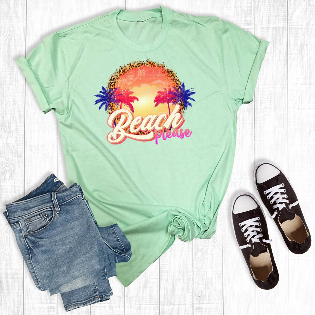 Beach Please Spring Break Graphic - Adult & Kids T-Shirts, Sweatshirts & Hoodies apparel design preview 1