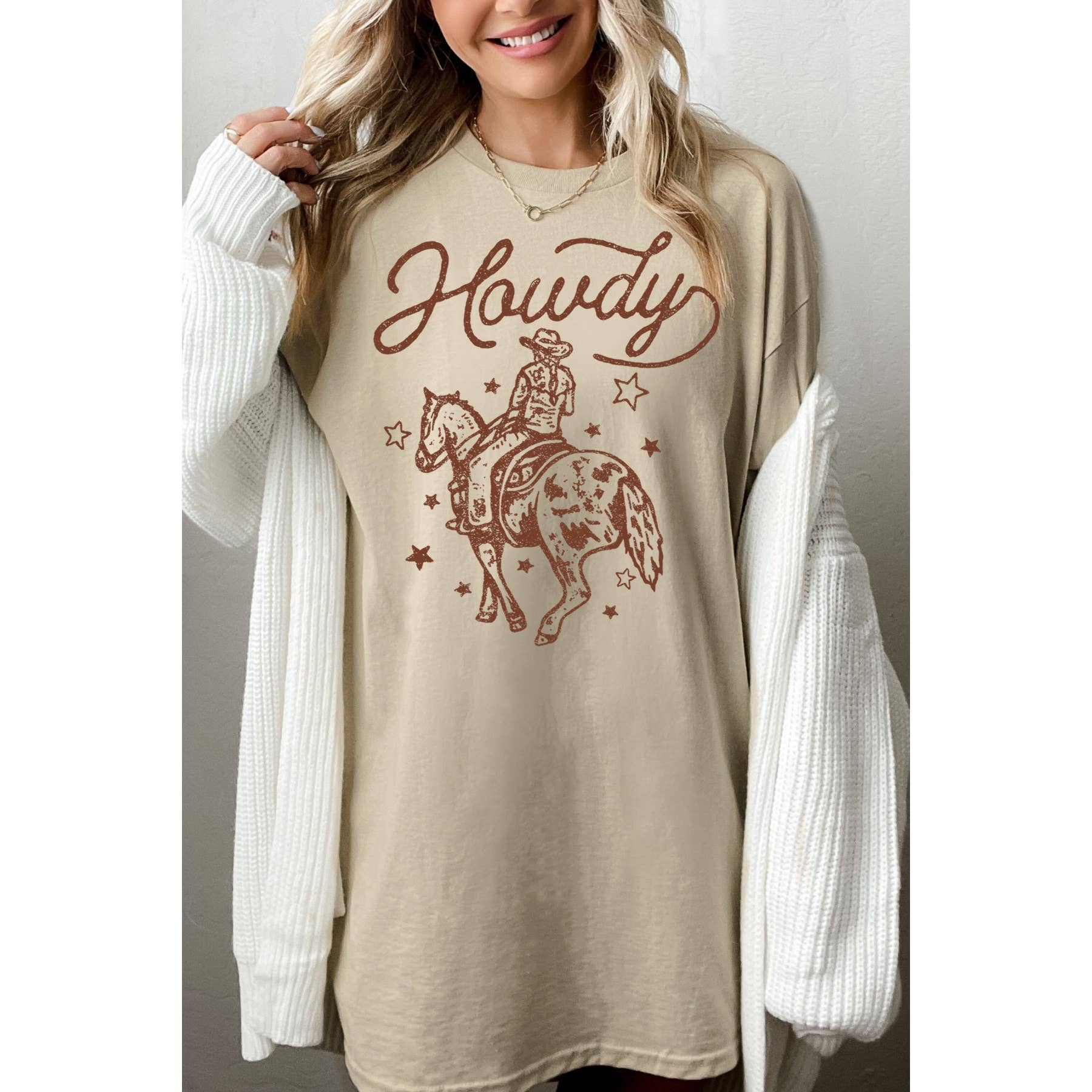 Unisex Oversized Howdy Cowboy - Adult & Kids T-Shirts, Sweatshirts & Hoodies apparel design preview 1