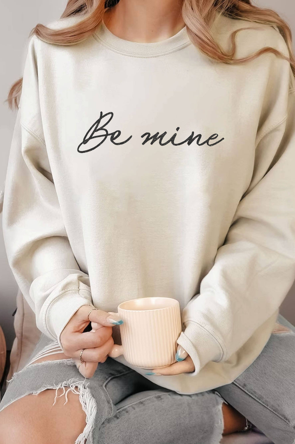 Be Mine Valentine Graphic Brushed - Adult & Kids T-Shirts, Sweatshirts & Hoodies apparel design preview 1