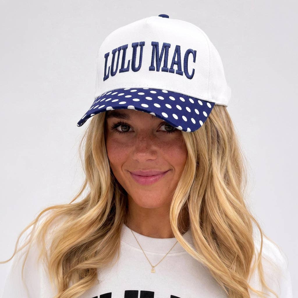 LM-CP-1002 Navy/White Dot Cap - Adult & Kids T-Shirts, Sweatshirts & Hoodies apparel design preview 1