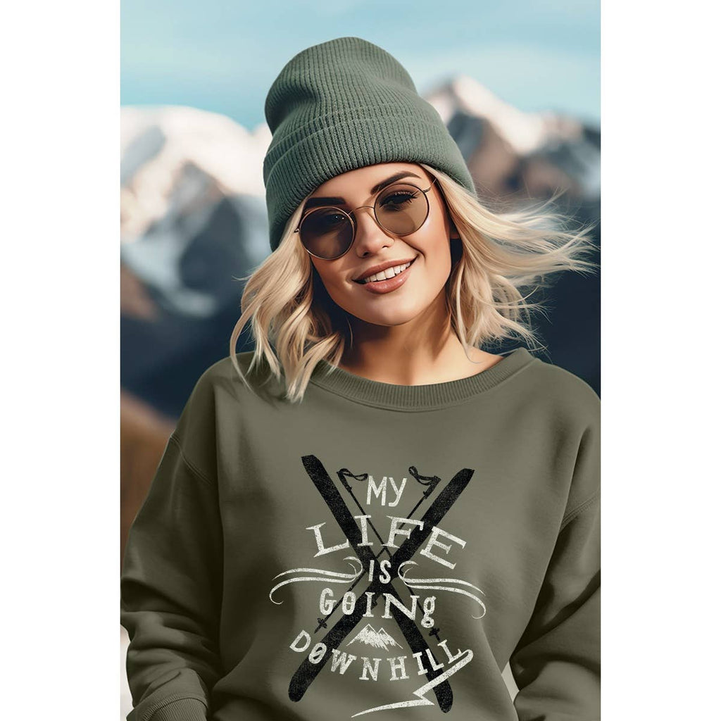 My Life Is Going Down Hill Graphic - Adult & Kids T-Shirts, Sweatshirts & Hoodies apparel design preview 1