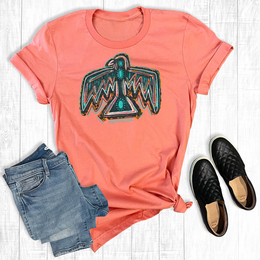 Turquoise Thunderbird - Adult & Kids T-Shirts, Sweatshirts & Hoodies apparel design preview 1