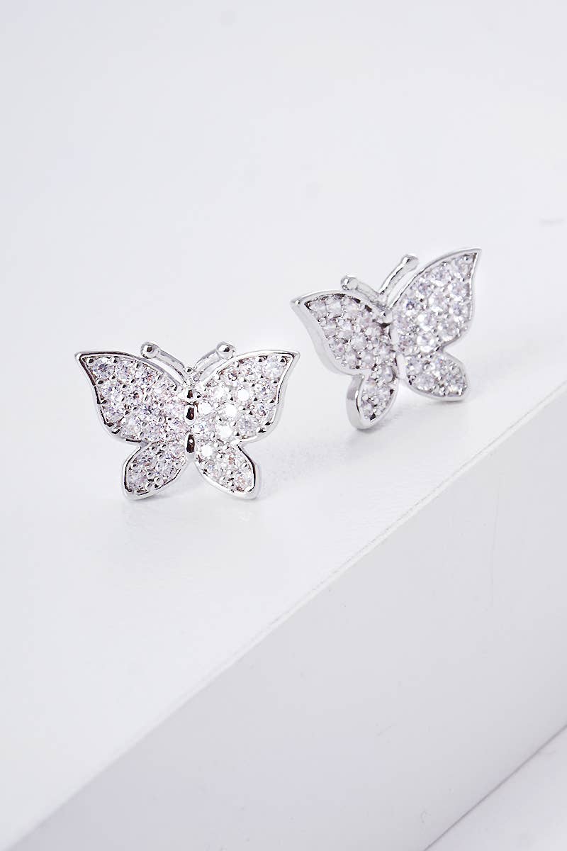 Small Cz Gold Dipped Butterfly Post Earrings - Adult & Kids T-Shirts, Sweatshirts & Hoodies apparel design preview 1