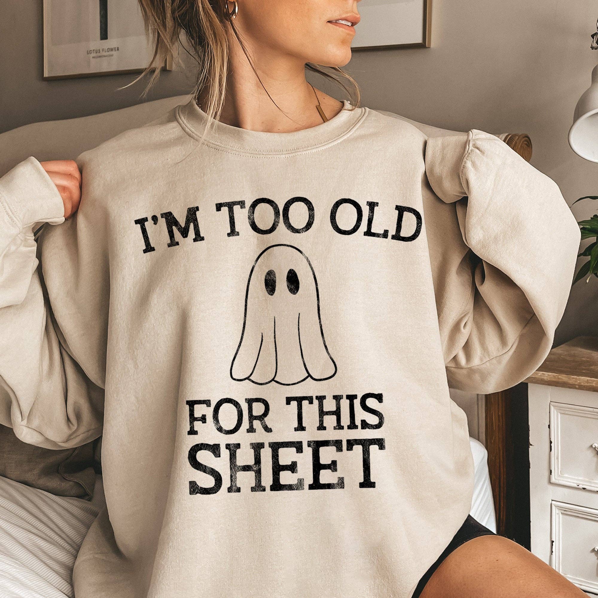 I'm Too Old Vintage Halloween - Adult & Kids T-Shirts, Sweatshirts & Hoodies apparel design preview 1