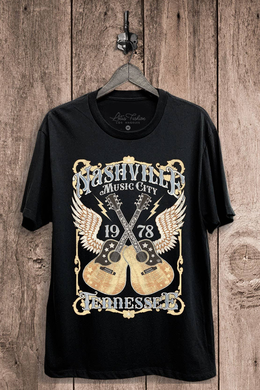 Nashville Music City Tennessee Guitar Graphic Top - Adult & Kids T-Shirts, Sweatshirts & Hoodies apparel design preview 1