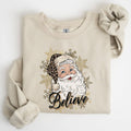 Santa Believe, Retro, Snowflakes, Christmas Xmas - Adult & Kids T-Shirts, Sweatshirts & Hoodies apparel design preview 1