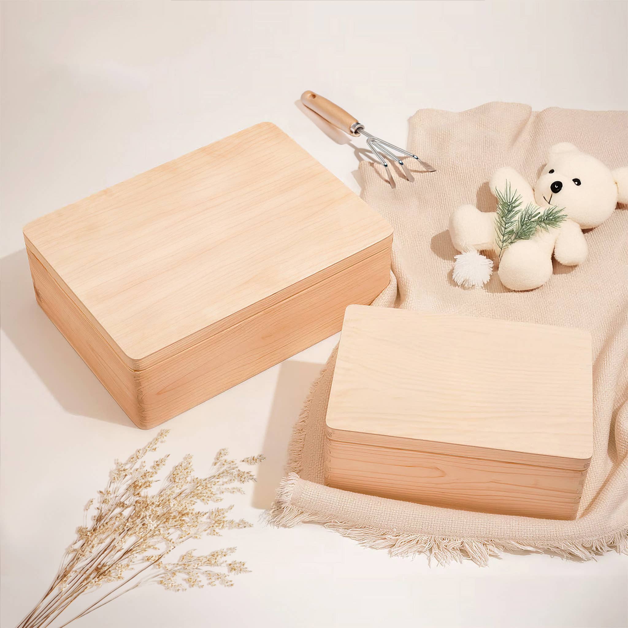 Handcrafted Wooden Keepsake Box Natural Decor Storage - Adult & Kids T-Shirts, Sweatshirts & Hoodies apparel design preview 1
